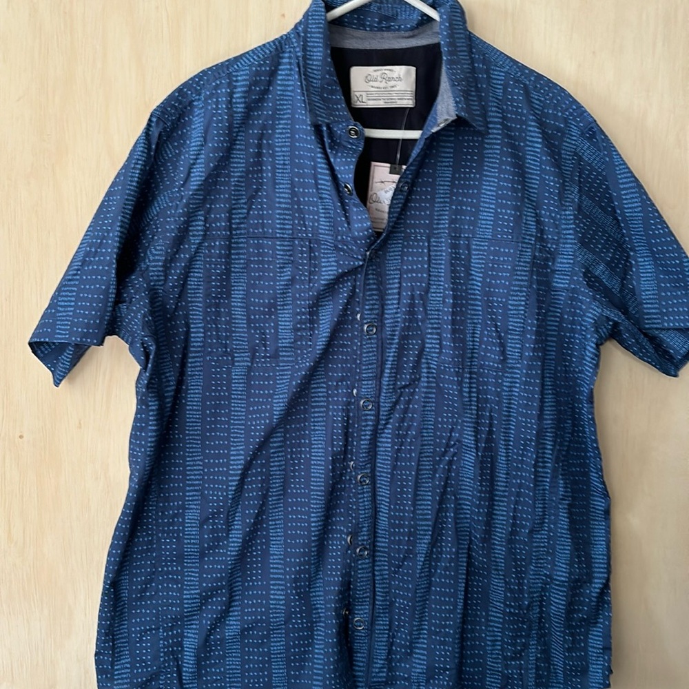 NWT Old Ranch dark denim color Colm shirt. XL